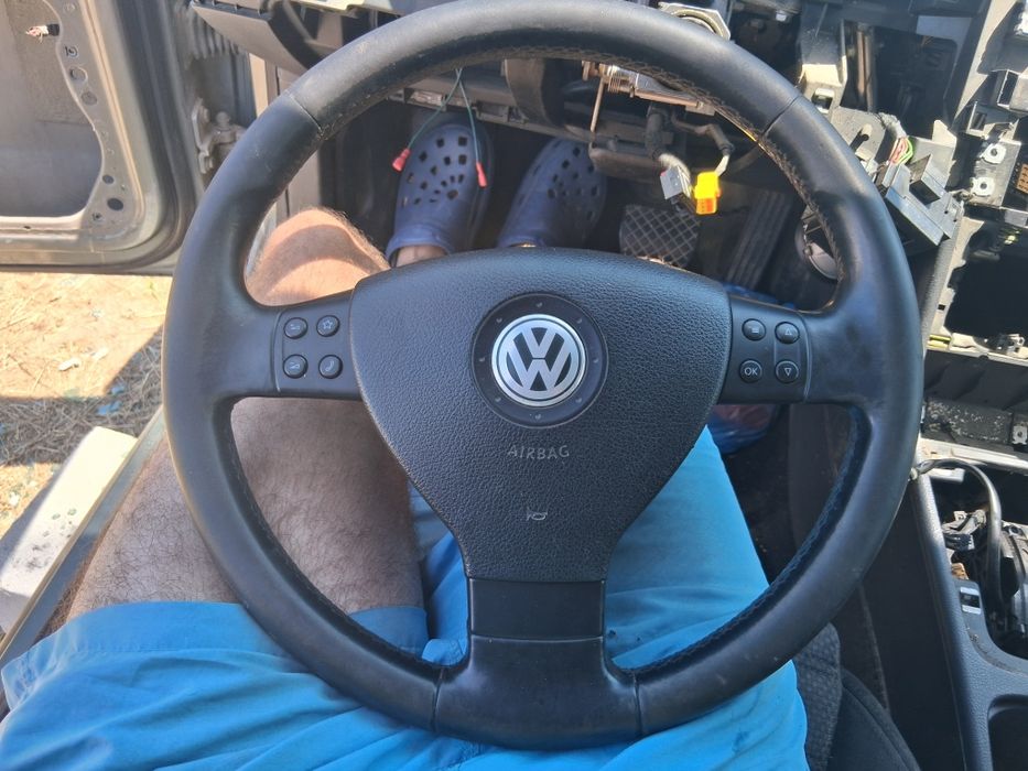 Volan complet cu comenzi si airbag VW