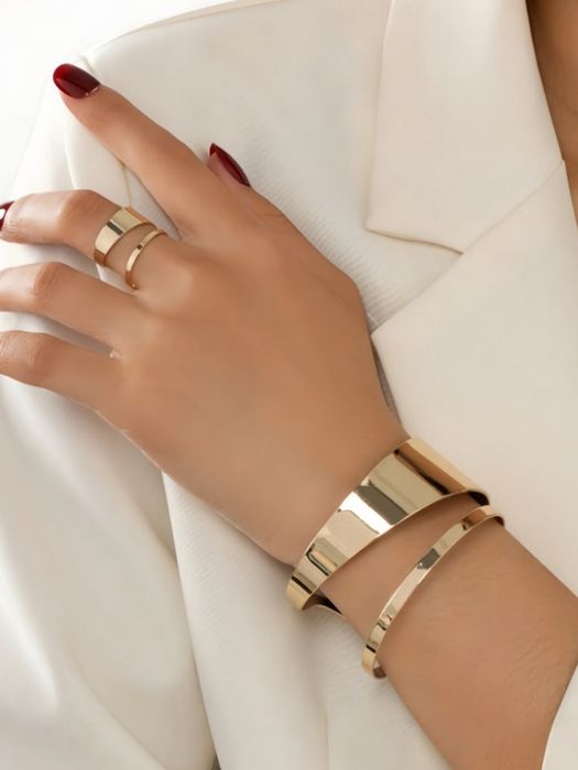 Женский набор комплект бижутерных украшений, аксессуаров кольцо и брас