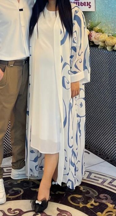 Платье красное и голубой