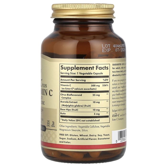 Витамин С Ester-C Plus 500mg 100caps Solgar
