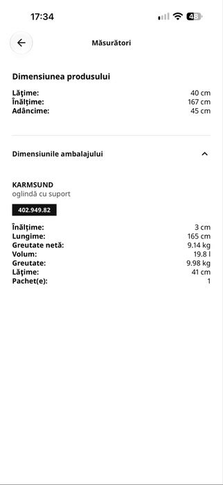 Vand oglinda Ikea
