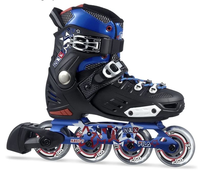 Детски ролкови кънки, Ролери FILA NRK Junior - Black/Blue/Red