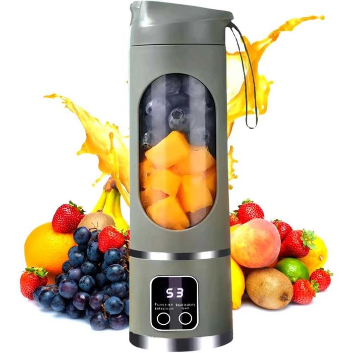 Преносим блендер 450 мл, презареждащ се с USB, за смутита и шейкове