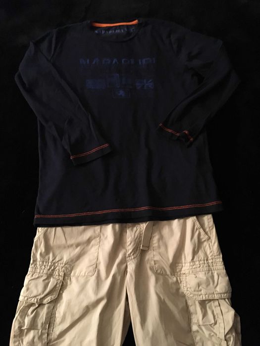 Napapijri -есенно яке, панталон карго, тениска за момче размер 140 см.