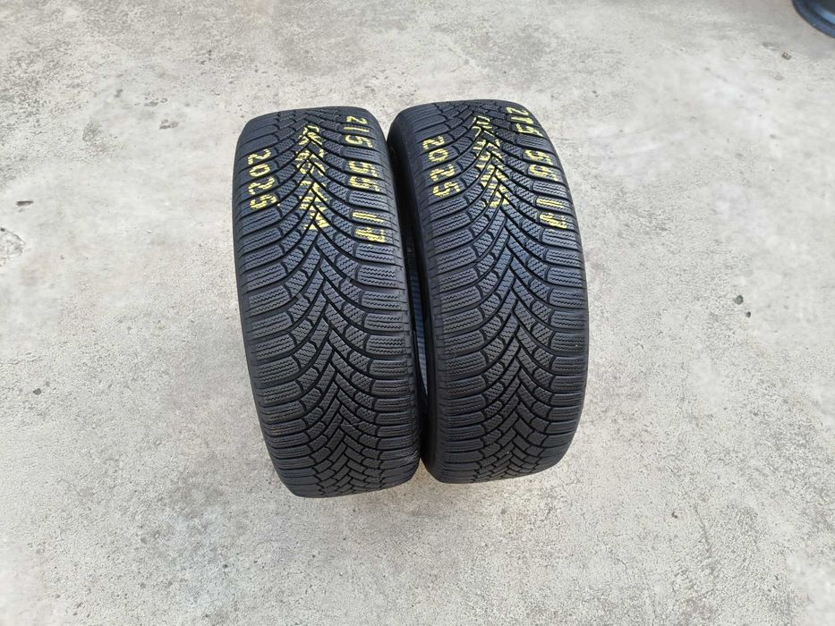 Doua anvelope iarna 215 55 17 bridgestone blizzak 6 cu 7,5 mm dot 2025
