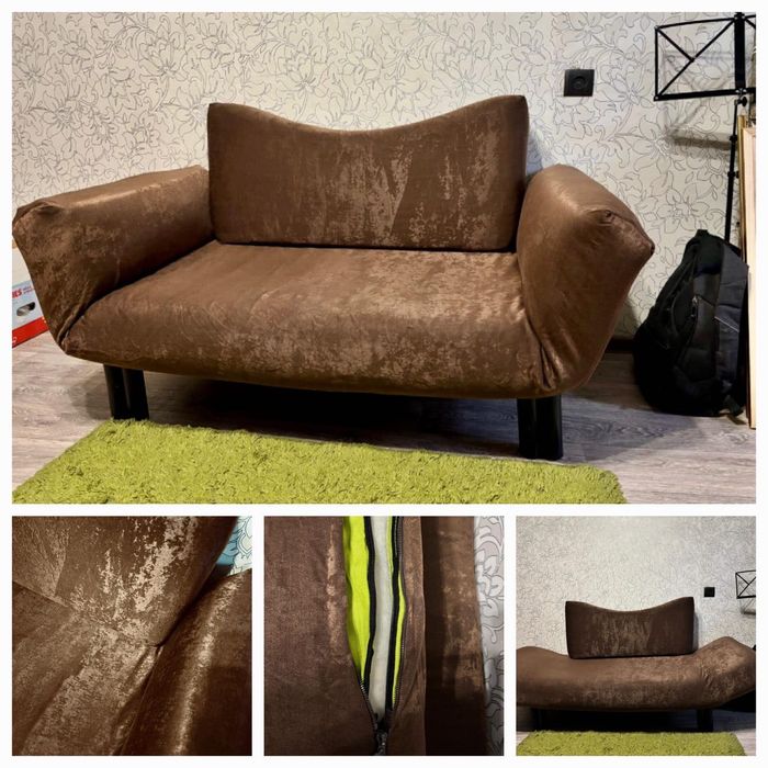 Продам диван коричневый компактный срочно