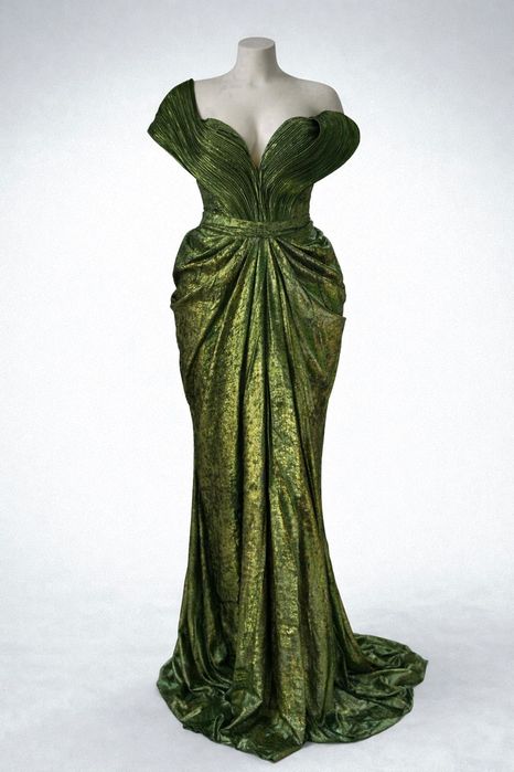 Rochie lungă deosebită verde lime