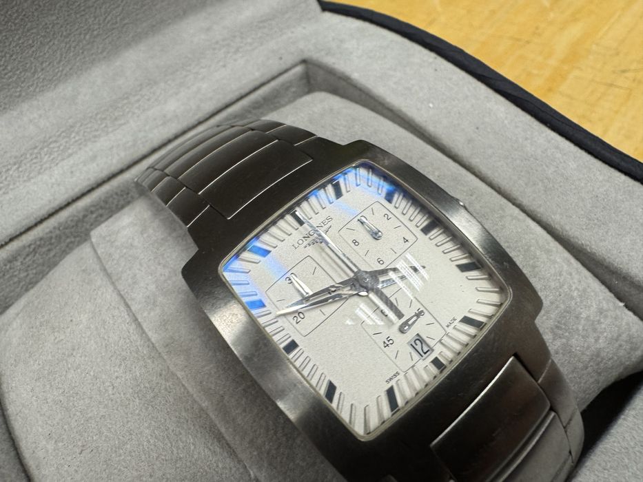 Longines Oposition Chronograph швейцарски мъжки квадратен часовник