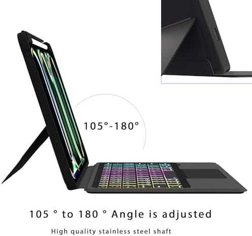 Нов Клавиатура Калъф за таблет iPad Pro 11 2024 M4, Подсветка и Тъчпад