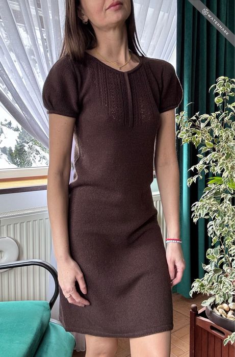 Rochie crosetata cu lana in compozitie , marimea M