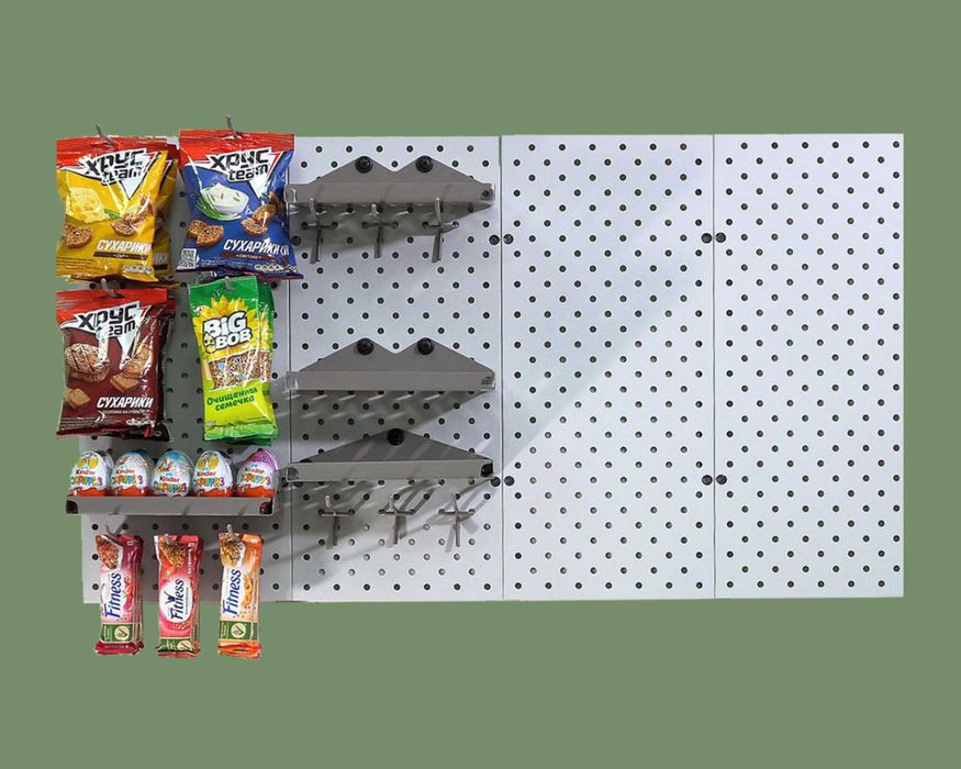 Панель перфорированная, настенная, для магазина и склада