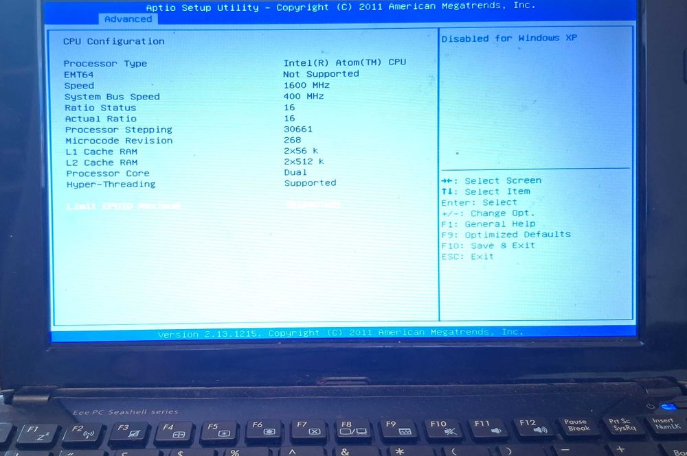 Notebook 512 mb ram
