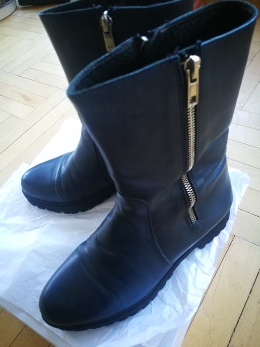 Дамски сини боти Aquamarine