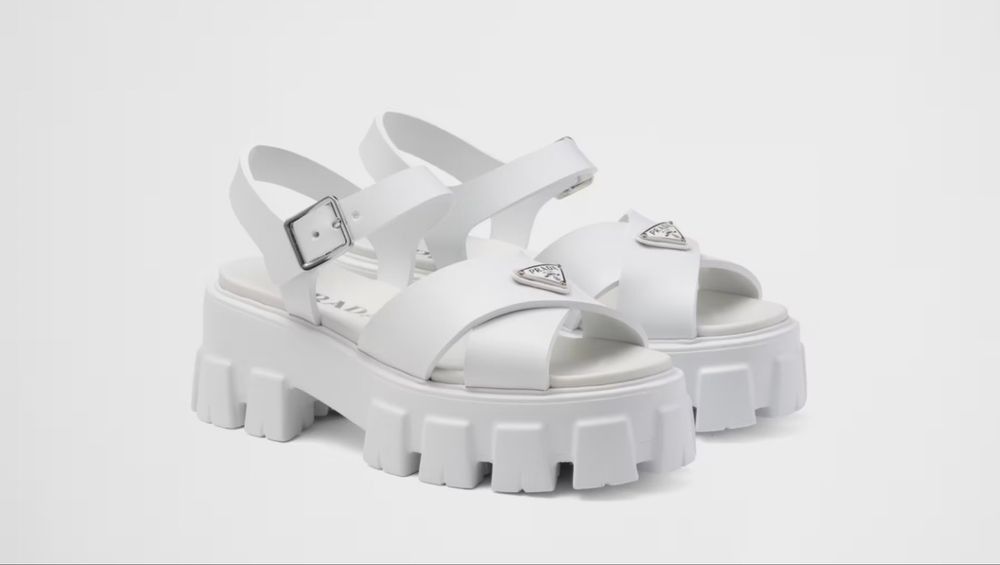 Дамски бели сандали Prada