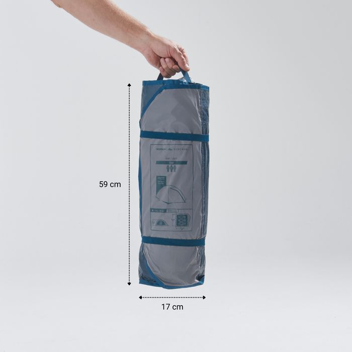 Cort de camping 3 locuri, Mh100 gri - No - produs resigilat Decathlon