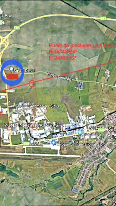 Teren industrial intravilan str Salzburg Sibiu  deschiderea 79 ml suprafață 19325 mp