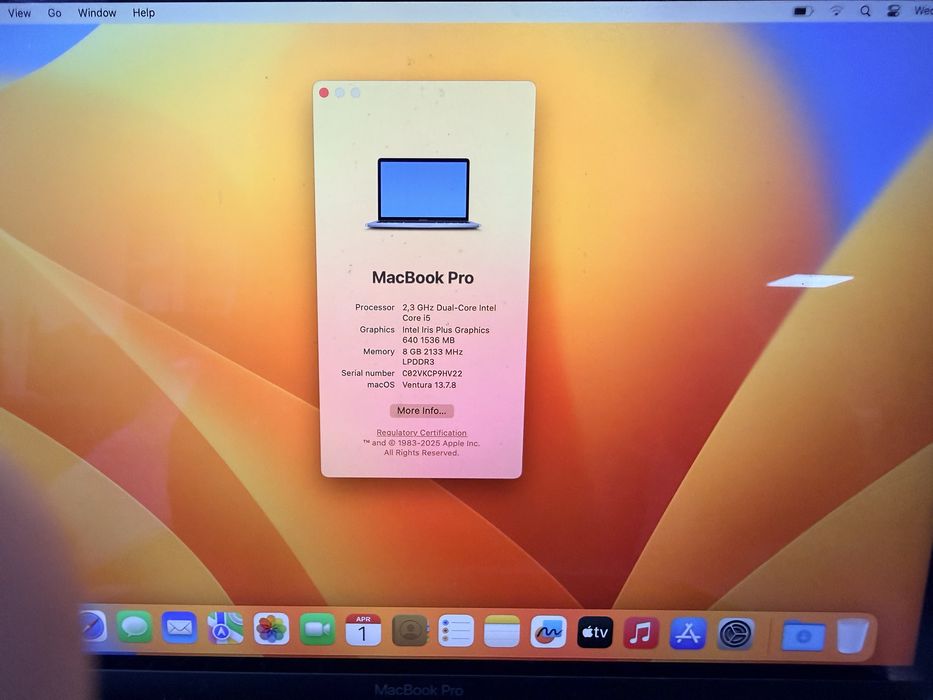 MacBook pro A1708 2017 impecabil