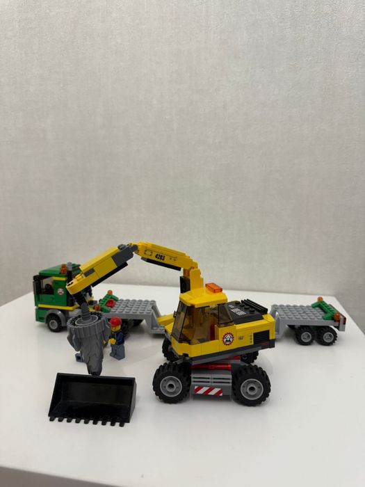 Lego 4203  лего экскаватор и грузовик