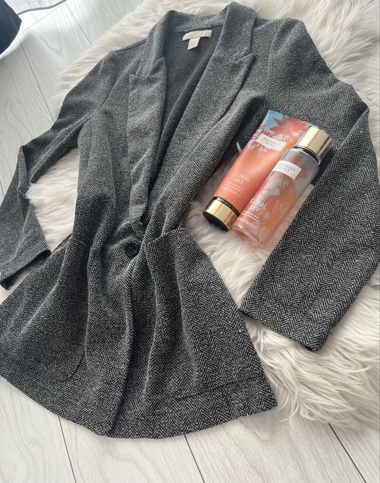 Sacou gri texturat H&M, mărimea 36