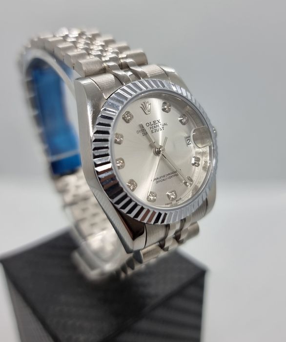 Rolex Datejust Pink Dial Diamond Bezel Часовник