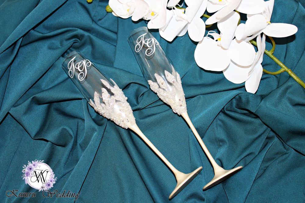 Сватбени чаши от  30 лв на комплект - ръчно изработени