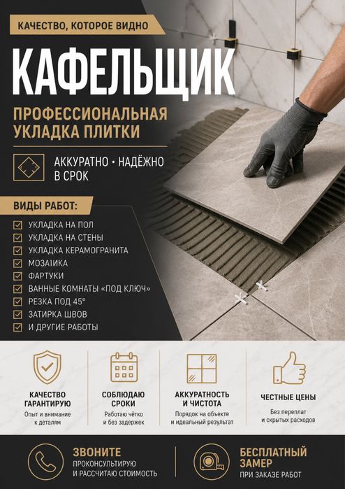 Услуги Кафельщика