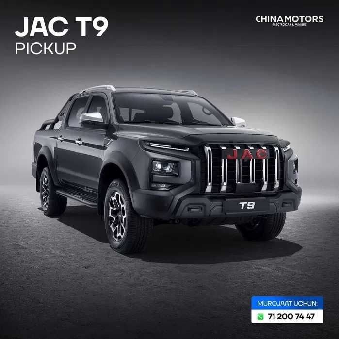 JAC T9 Picap Sotuvda tayyor