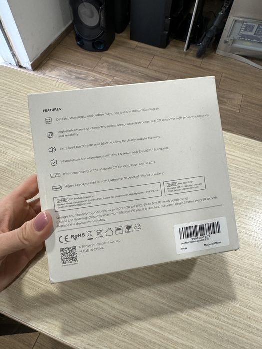 Detector de fum si monoxid de carbon X-Sense SC08, NOU/Sigilat!