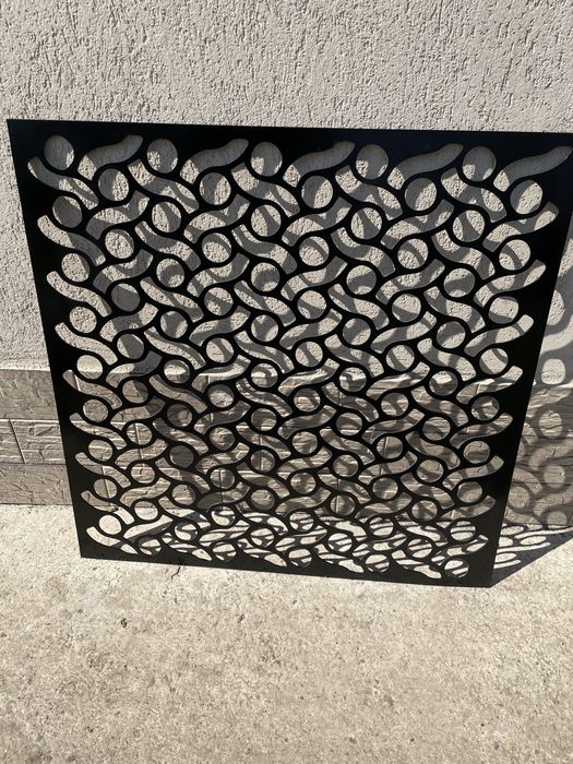 Panou Decorativ Metalic Debitativ Laser (100x100 cm) – Model Geometric Flow