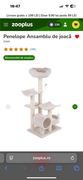 Ansamblu de joacă pisici cu stâlpi de sisal