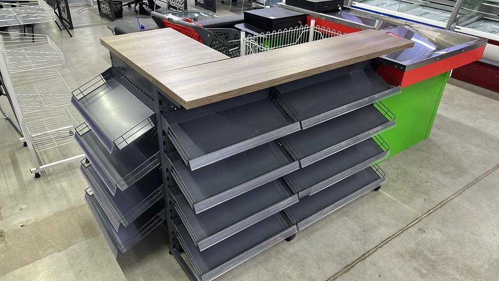 кондитерские Железные полки под чипсы островной для магазина базар