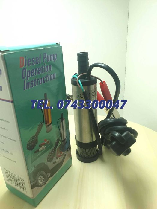 pompa 19mm cablului submersibila 12V 12litri per minut pentru golit