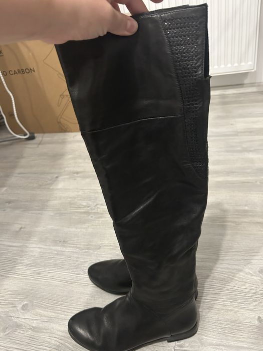 Cizme comode cu talpa joasa din piele