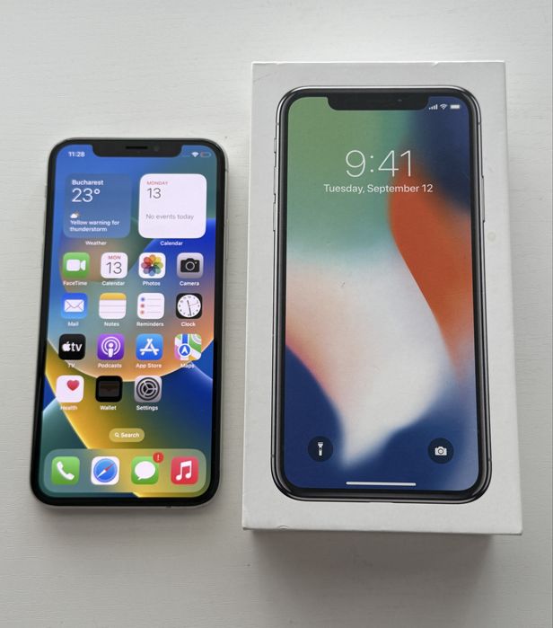 iPhone X 64 gb, baterie noua! 100%