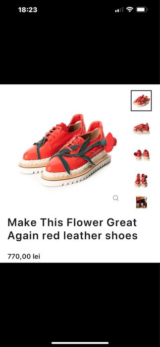 Încălțări Mihaela Glăvan, rosii, superbe