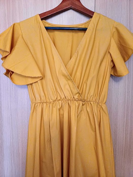 Rochie ocazie galben muștar