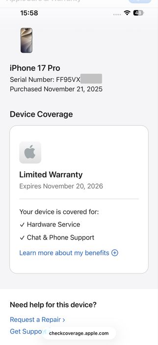 iPhone 17 Pro 256GB Белый с гарантией