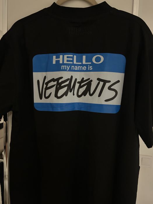 Tricou My name is Vetements