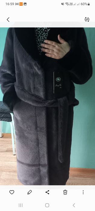 эко шуба  длинный