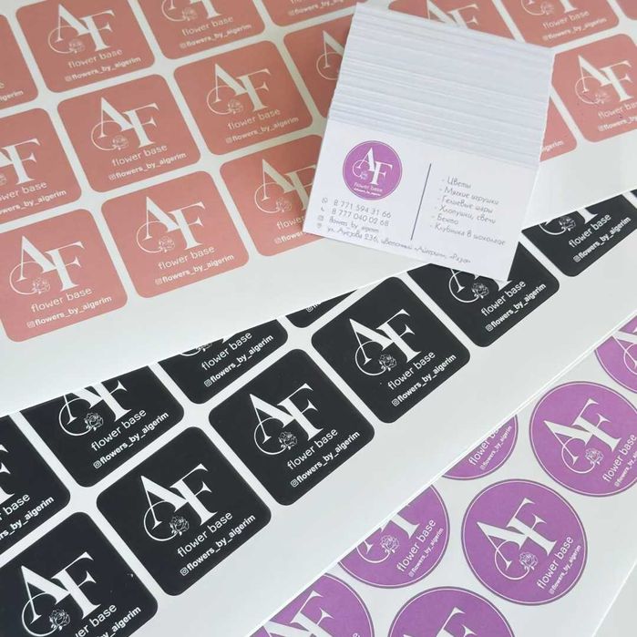 Полиграфия, цифровая печать (визитки, буклеты, наклейки, этикетки)