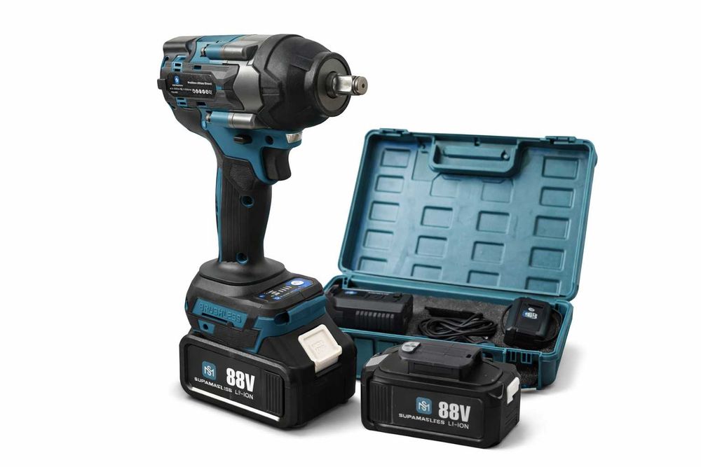 Cheie impact Supamaster 88V 600Nm cu 2 baterii si incarcator