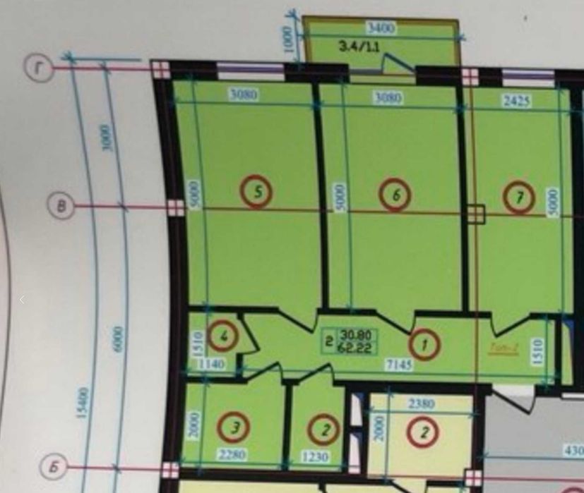 Продам 2/5/9, 65 m² кв на сергели