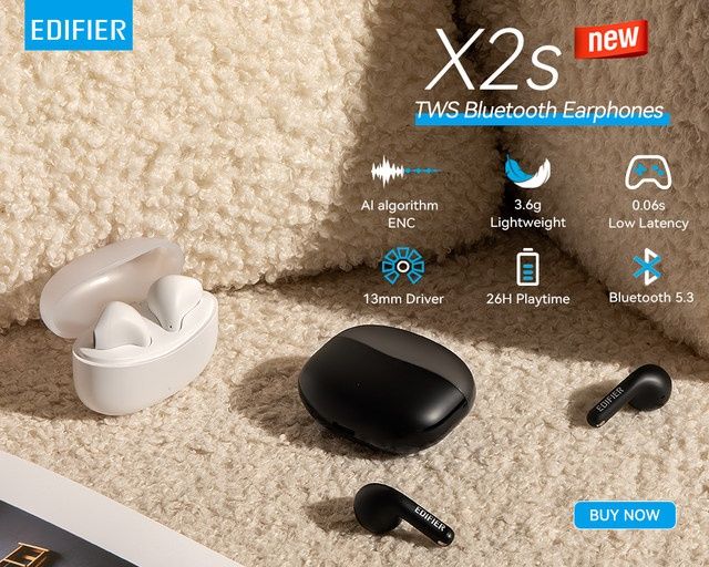 Edifier X2S (13мм динамики) Беспроводные Наушники (Аналог Airpods)