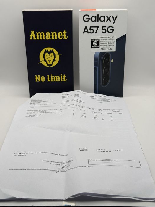 Samsung A57 5G 128GB / 8GB  NOU!!! / SIGILAT , AMANET NO LIMIT.