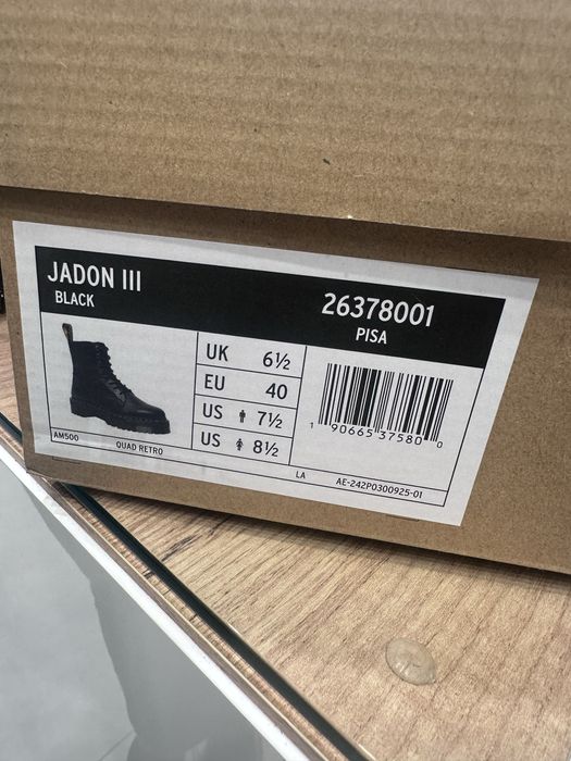 Dr Martens Jadon III pisa black mat leather