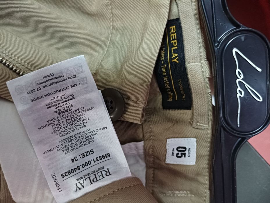 Оригинален панталон с джобове Replay W34 W36 нов мъжки карго cargo Реп