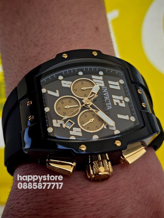 INVICTA Ghost black/gold 47 mm, Инвикта нов ръчен часовник