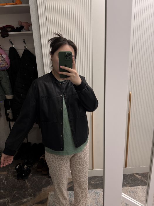 Бомбер эко кожа женский