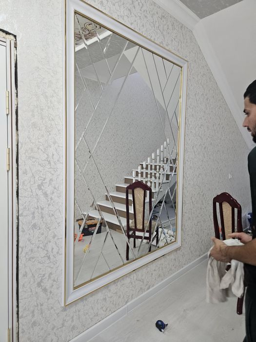 Ромбик зеркало душевой кабина