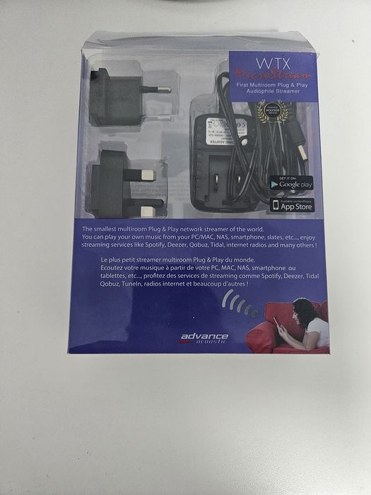 WTX micro streamer plug & play multiroom network audio streamer